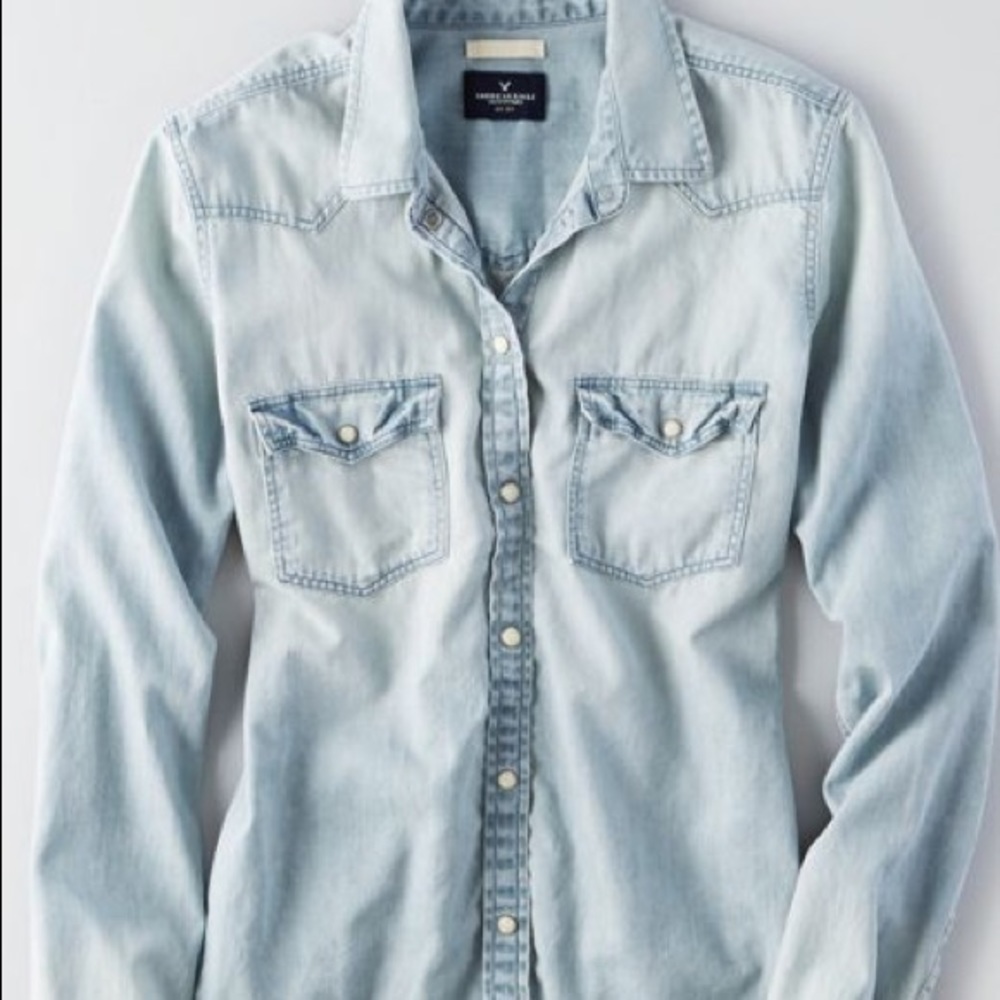 Ae Chambray Style Button Down - image 1